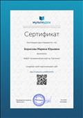 Сертификат о создании персонального сайта
Сертификат о создании персонального сайта